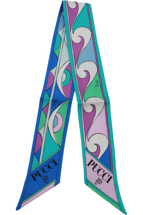 Scarves & Wraps for Women Pucci Light Blue Silk Scarves