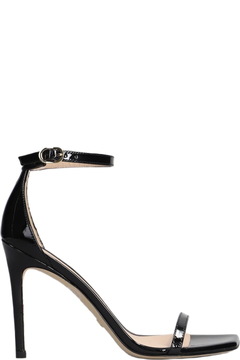 Fashion for Women Stuart Weitzman Nudistcurve 100 Sandals In Black Patent Leather
