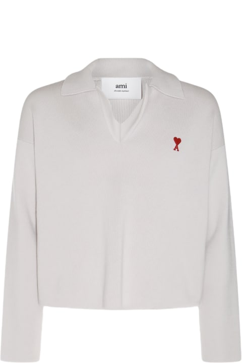 Ami Alexandre Mattiussi Coats & Jackets for Women Ami Alexandre Mattiussi Chalk Cotton Sweatshirt