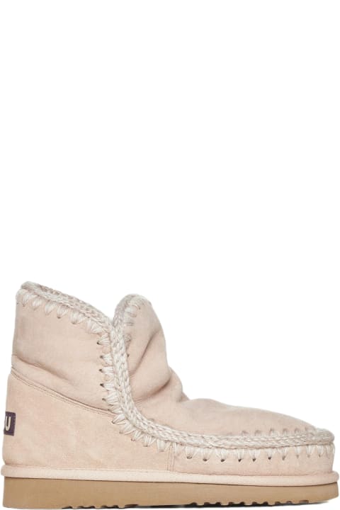 Fashion for Women Mou Eskimo Suede And Shearling Ankle Boots