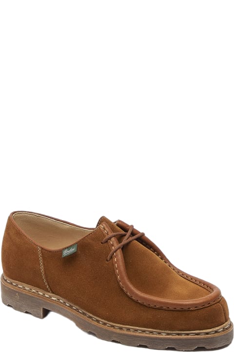 Michael Marche Lace-up Shoe In Brown Suede