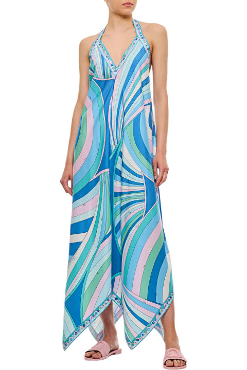 Jumpsuits for Women Pucci Silk Twill Long Dress