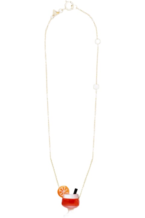 Jewelry for Women Aliita Gold Metal Cocktail Necklace