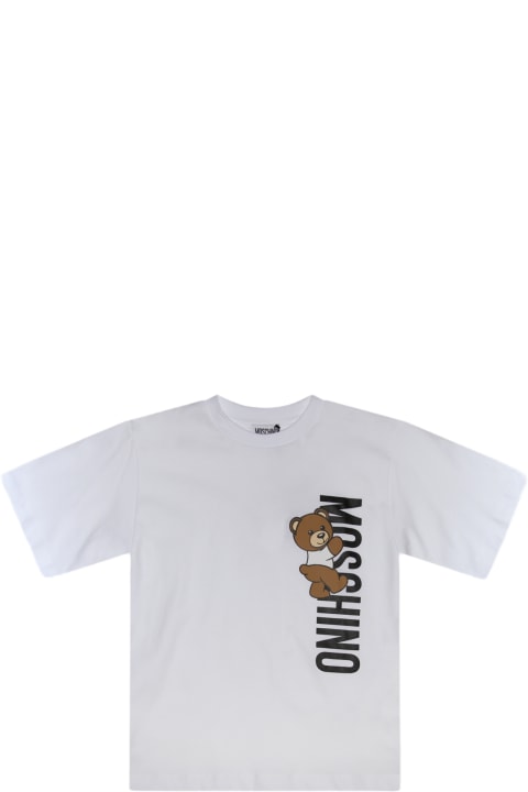 Topwear for Boys Moschino White Cotton Teddy Bear T-shirt