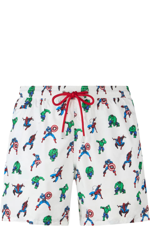 أدوات منزلية MC2 Saint Barth Man Lightweight Fabric Swim-shorts Lighting Micro Fantasy With Marvel Super Heroes Print | Marvel Special Edition