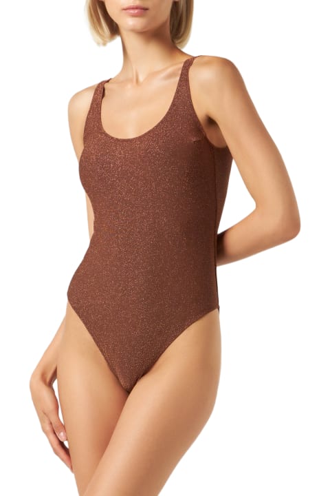 Homeware MC2 Saint Barth Woman Lurex One Piece Swimsuit