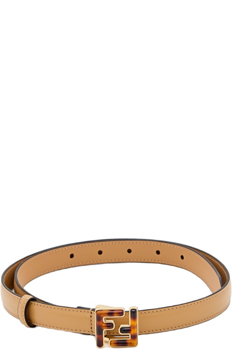 ウィメンズ Fendiのアクセサリー Fendi 2cm Leather Belt With Logo