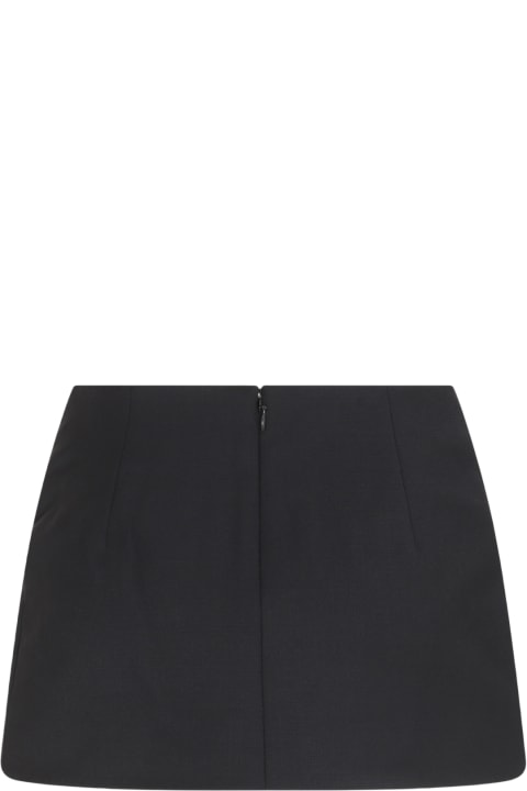 AREA for Women AREA Black Wool Blend Skirt