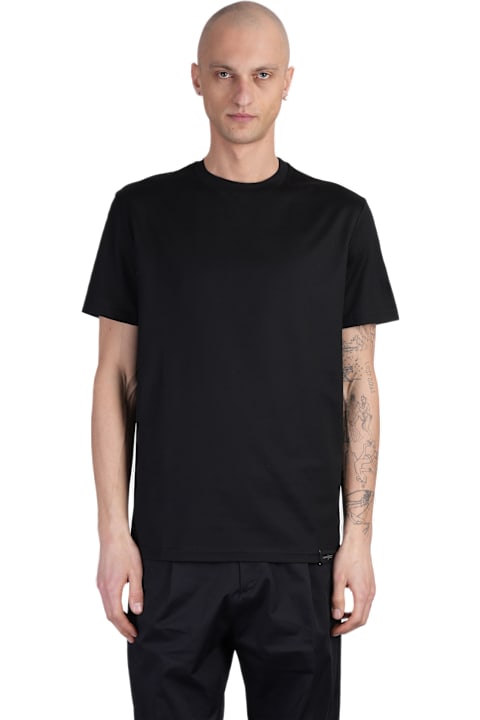 Low Brand ملابس علوية لـ القسم الرجالي Low Brand B134 Basic T-shirt In Black Cotton