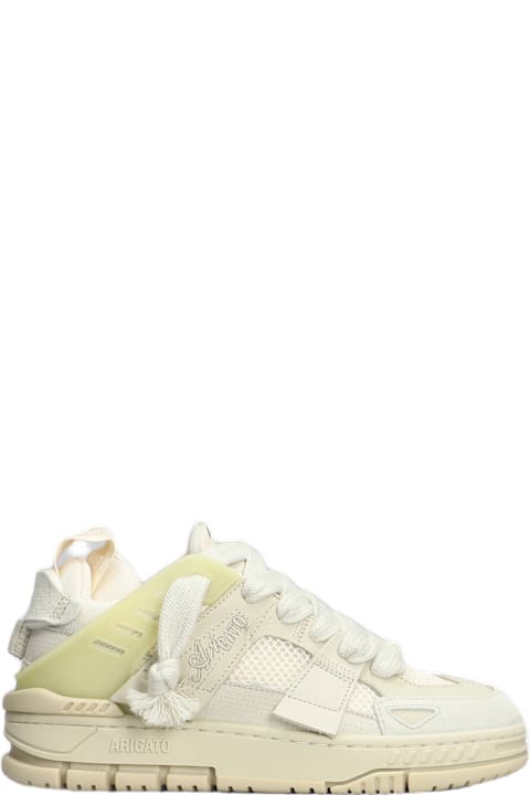Axel Arigato for Men Axel Arigato Area Patchwork Sneakers In Beige Suede And Leather