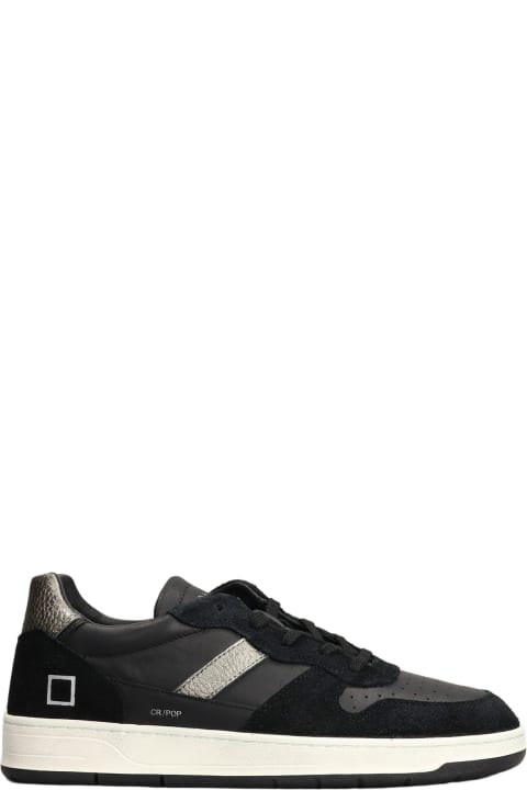 D.A.T.E. Sneakers for Men D.A.T.E. Court 2.0 Sneakers In Black Suede And Leather