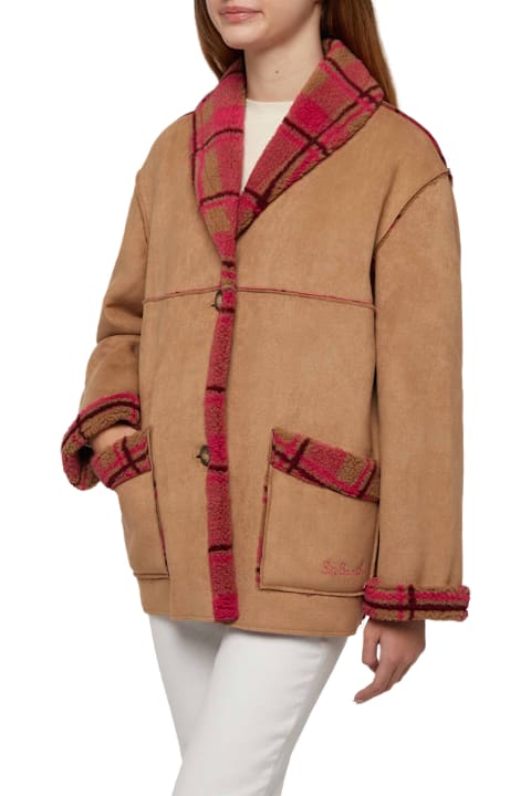 Homeware MC2 Saint Barth Woman Reversible Shearling Jacket Dorys