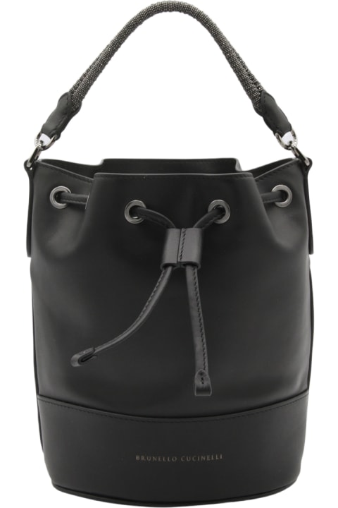 Brunello Cucinelli for Women Brunello Cucinelli Black Leather Satchel Bag