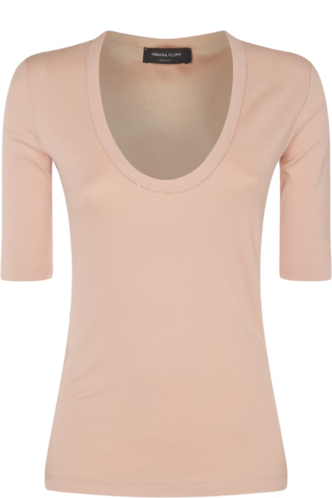 Fashion for Women Fabiana Filippi Pink Cotton T-shirt