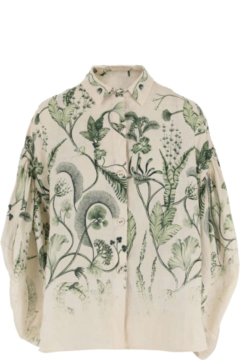 Linen Shirt With Floral Pattern