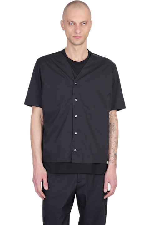 Low Brand Clothing for Men Low Brand Shirt In Black Cotton