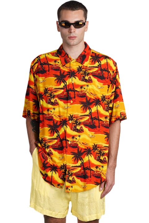 Shirts for Men Balenciaga Shirt In Orange Viscose