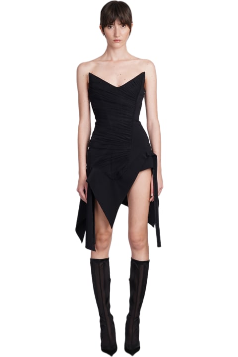 Clothing for Women Mugler Dress In Black Viscose