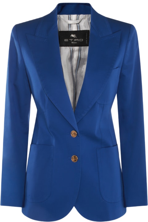 Etro Coats & Jackets for Women Etro Blue Cotton Blazer