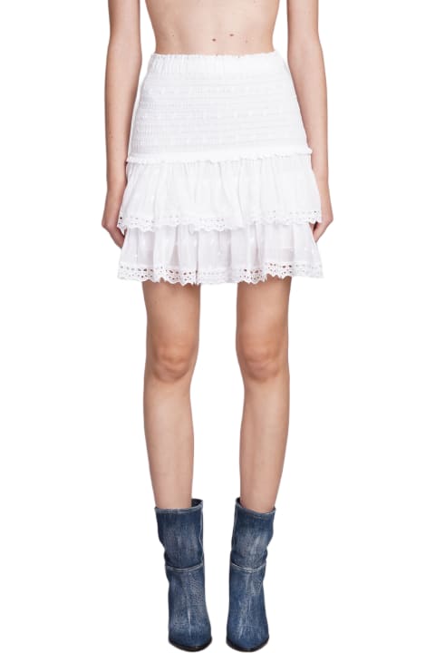 ウィメンズ Marant Étoileのスカート Marant Étoile Tinaomi Skirt In White Cotton