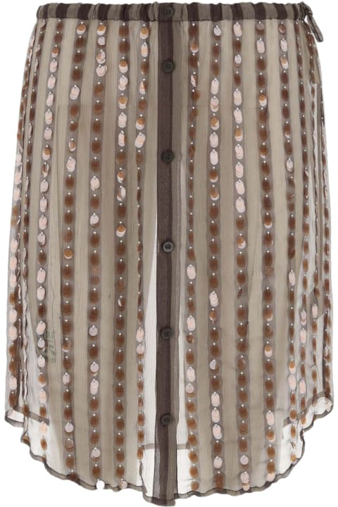 Dries Van Noten for Women Dries Van Noten Silk Skirt With Paillettes