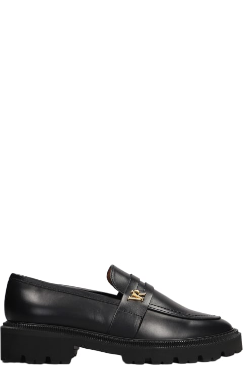 Shoes for Women Via Roma 15 Loafers In Black Leather