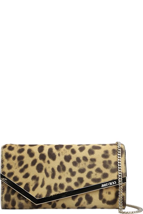 Jimmy Choo Clutches for Women Jimmy Choo Emmie Clutch In Animalier Pony Skin