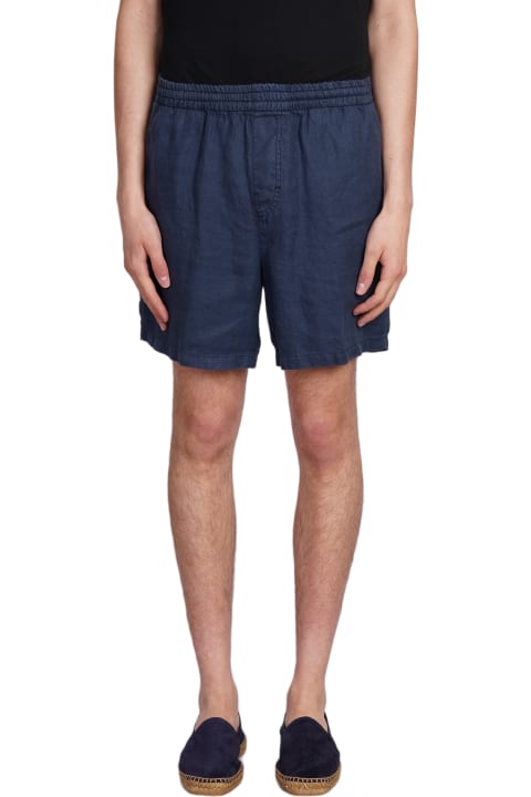 Aspesi Pants for Men Aspesi Bermuda Roque Shorts In Blue Chanvre