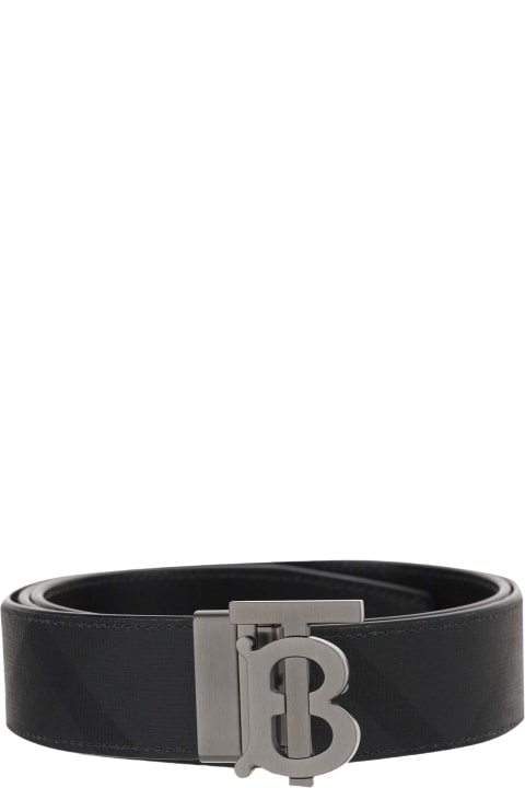 Fashion for Men Burberry Tb Reversible Leather Belt With Check Pattern