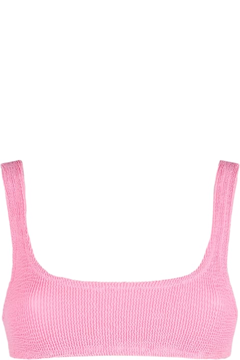 Underwear & Nightwear for Women MC2 Saint Barth Woman Pink Crinkle Bralette Swimsuit