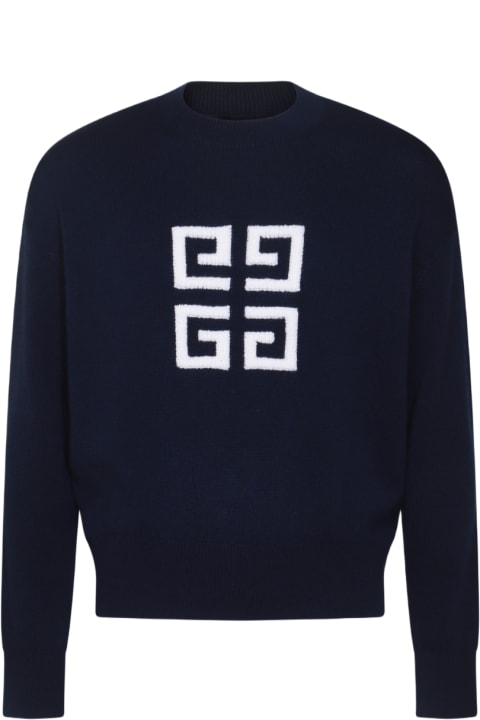 Givenchy Sweaters for Women Givenchy Navy Blue Wool Knitwear