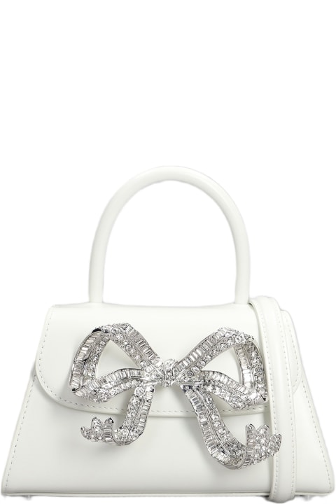 Bags for Women self-portrait Diamante Mini Hand Bag In White Leather