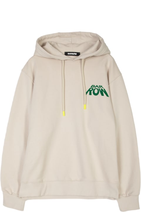 Barrow for Men Barrow Hoodie Unisex Off White Hoodie With Chest Logo And Back Graphic Print
