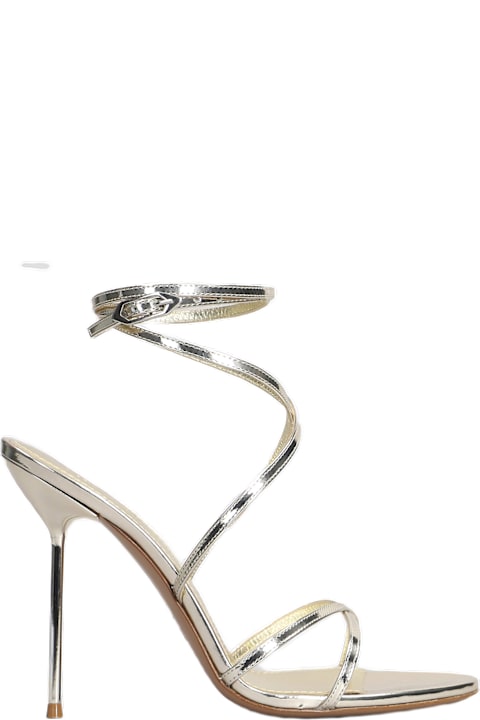 Sandals for Women Paris Texas Liz Lace Up Sandals In Platinum Leather
