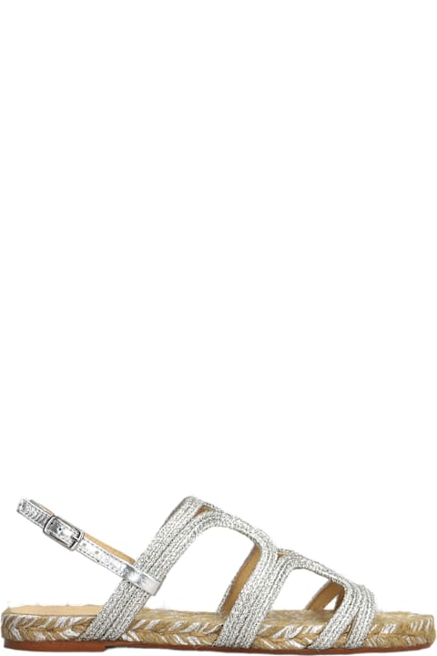 Castañer Flat Shoes for Women Castañer Pitra-266 Flats In Silver Fabric