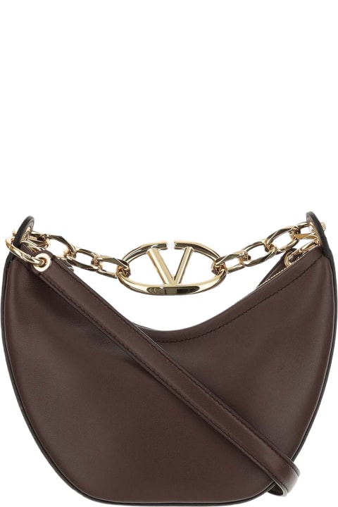 Sale for Women Valentino Garavani Mini Hobo Vlogo Moon Bag In Nappa Leather With Chain