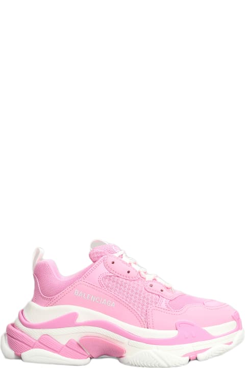 Balenciaga for Women Balenciaga Triple S Sneakers In Rose-pink Polyester