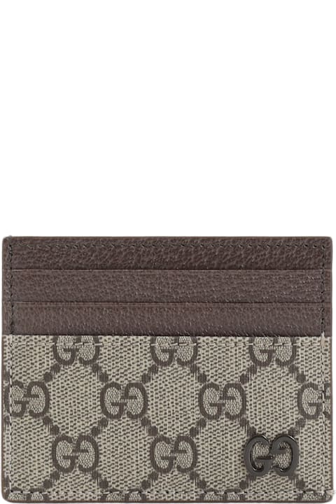 Gucci Wallets for Men Gucci Card Case In Gg Supreme Canvas