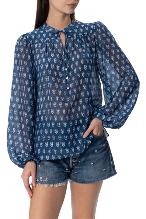 Homeware MC2 Saint Barth Woman Silk Voile Blouse Harper