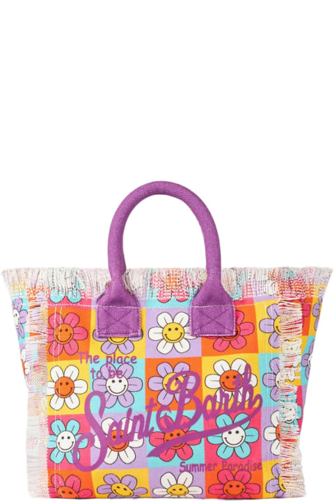 Homeware MC2 Saint Barth Colette Canvas Handbag With Smiling Daisy Print