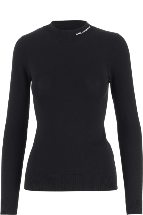 Karl Lagerfeld for Women Karl Lagerfeld Stretch Viscose Pullover With Logo