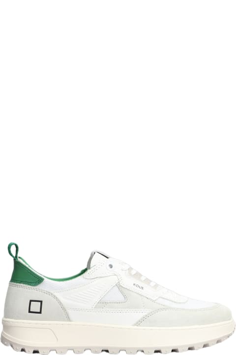 D.A.T.E. Sneakers for Men D.A.T.E. Kdue Sneakers In White Suede And Fabric