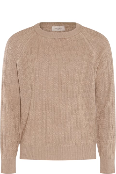 Piacenza Cashmere Sweaters for Men Piacenza Cashmere Beige Linen Knitwear