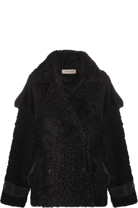 The Mannei Coats & Jackets for Women The Mannei Black Leather Jordan Coat