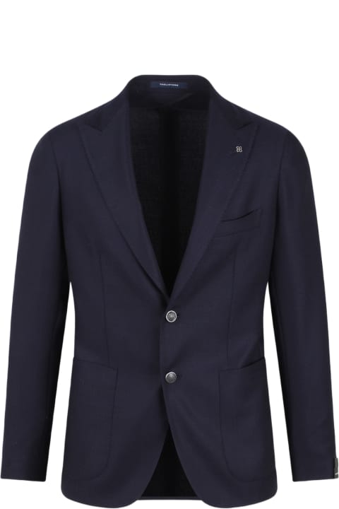Tagliatore Coats & Jackets for Men Tagliatore Chevron Wool Single Breasted Blazer