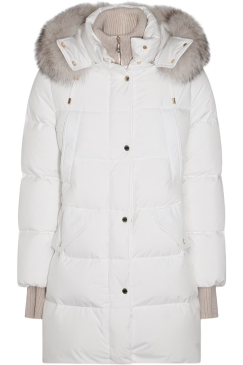 アウターその他 MOORER Women Outer MODGI300008STPU0111 WHITE Women's Jackets, Coats and Bomber jackets made in Italy