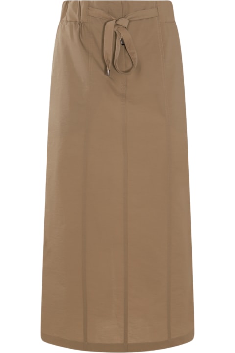 Brunello Cucinelli for Women Brunello Cucinelli Light Brown Cotton Blend Skirt