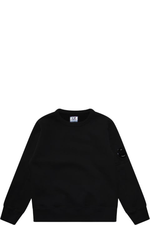 Topwear for Girls C.P. Company Black Cotton Sweatshirt