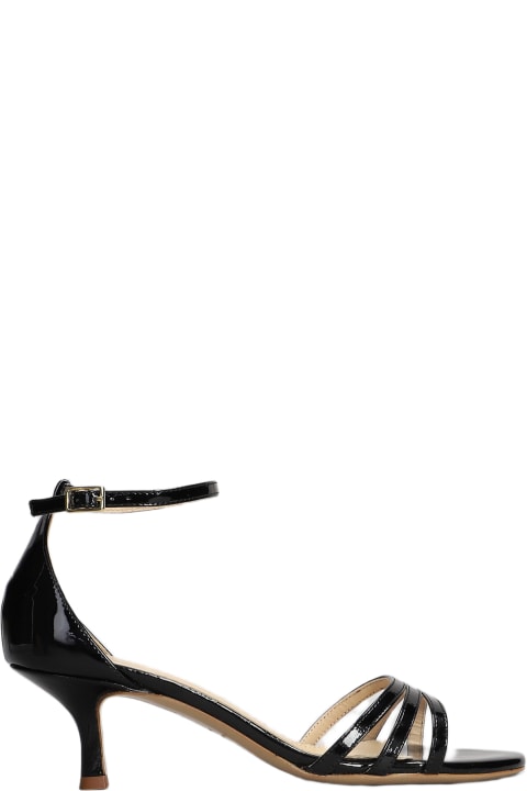 ウィメンズ シューズ Fabio Rusconi Sandals In Black Patent Leather