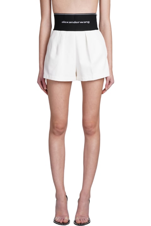 Alexander Wang for Women Alexander Wang Shorts In White Polyester
